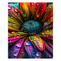 flower with raindrops - Wooden Jigsaw Puzzle