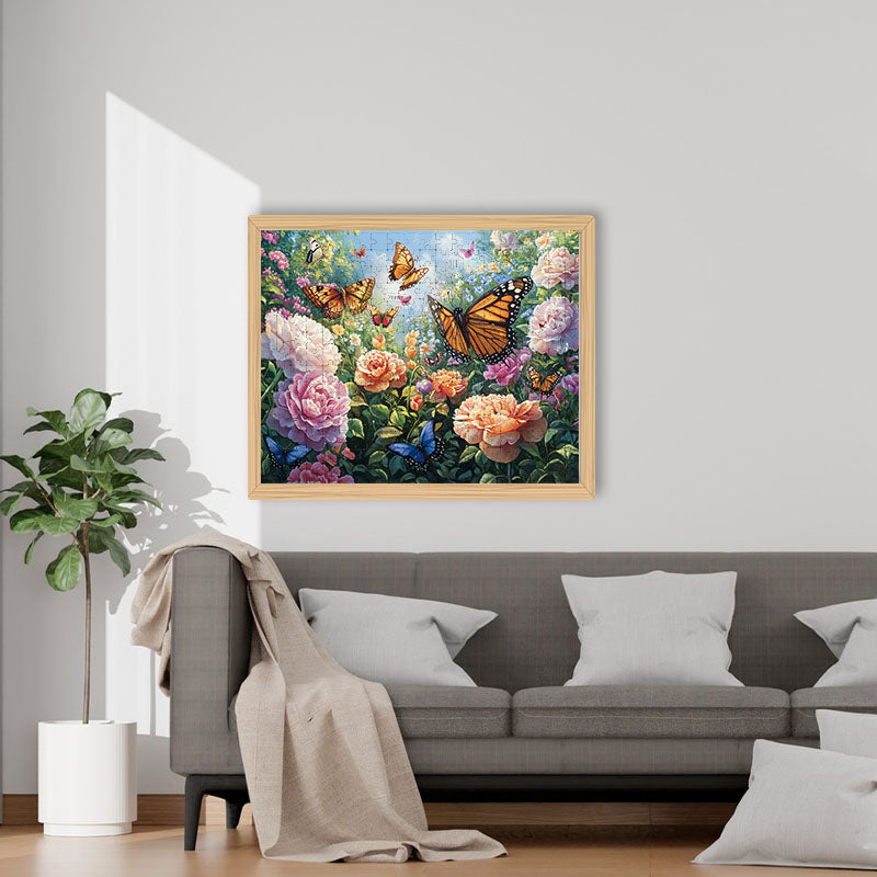 Butterfly Garden - Wooden Jigsaw Puzzle