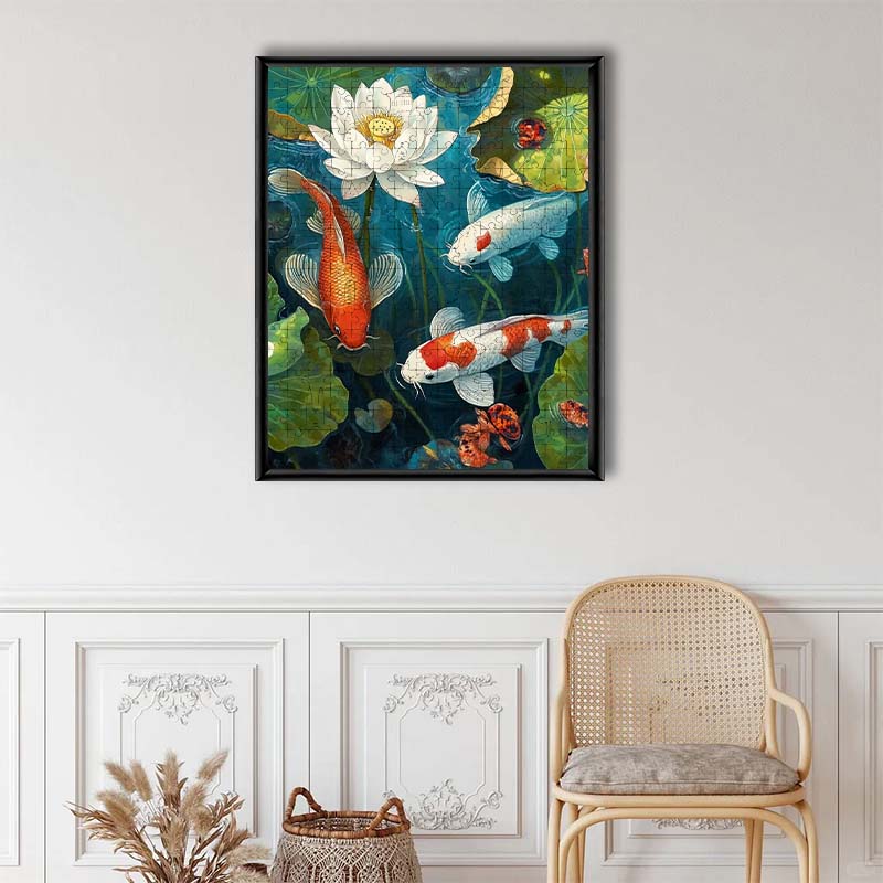 Koi in the Pond - Wooden Jigsaw Puzzle