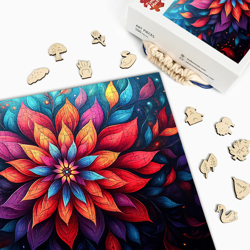 Mystic Bloom - Wooden Jigsaw Puzzle