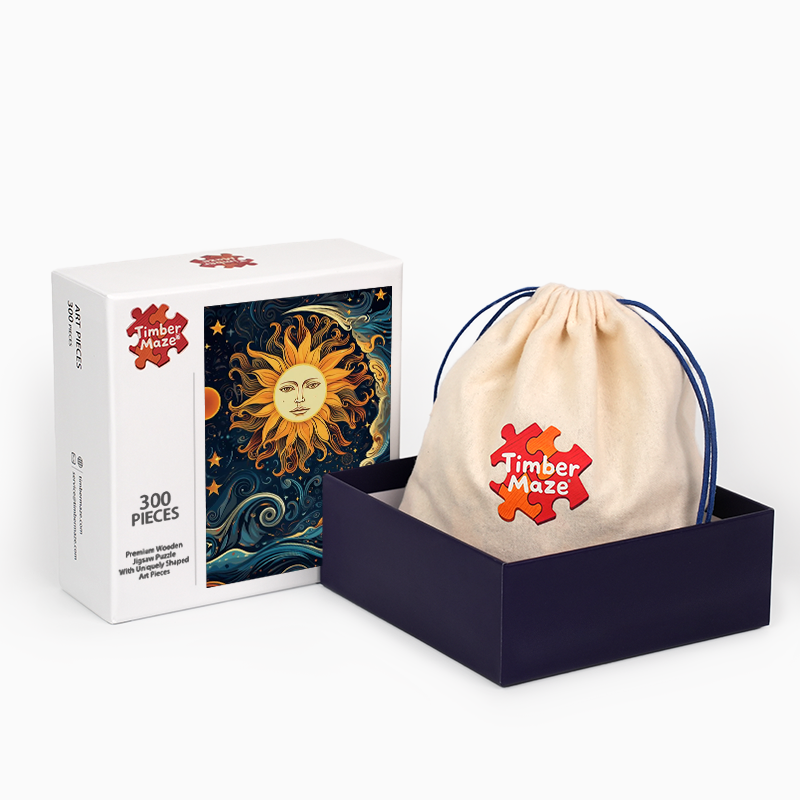 The Sun and Moon Dance Together - Wooden Jigsaw Puzzle