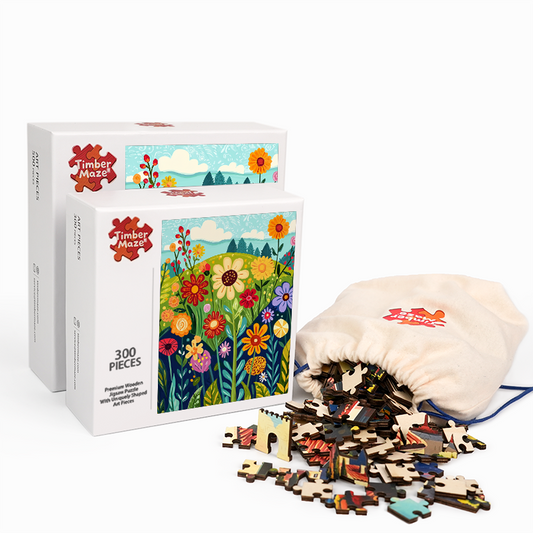 Wildflowers in the Wilderness - Wooden Jigsaw Puzzle
