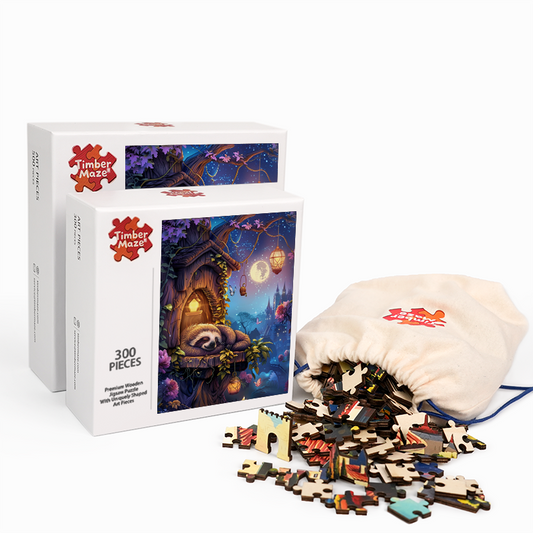 Moonlit Slumber - Wooden Jigsaw Puzzle
