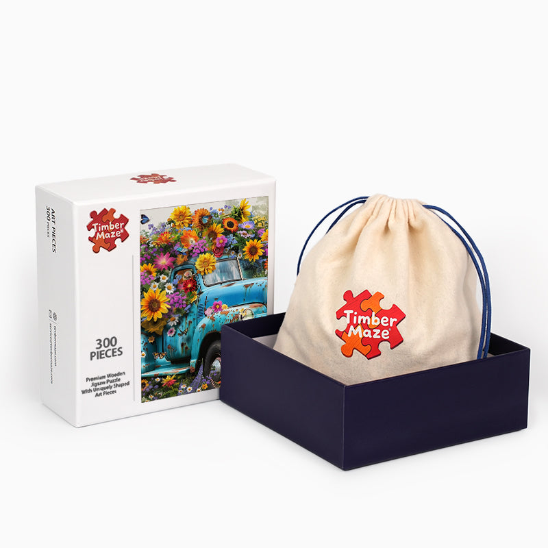 Flower Truck - Wooden Jigsaw Puzzle