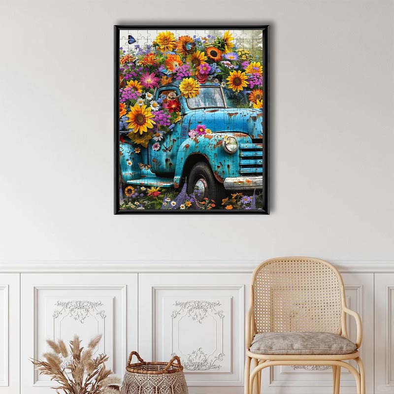 Flower Truck - Wooden Jigsaw Puzzle