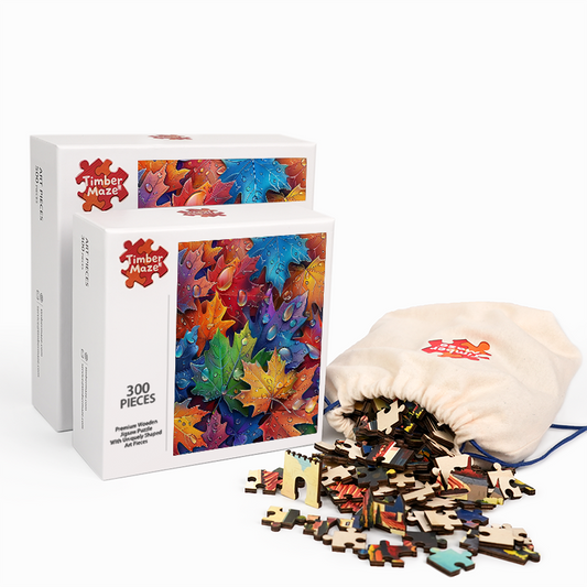 Autumn Leaf Spectrum - Wooden Jigsaw Puzzle