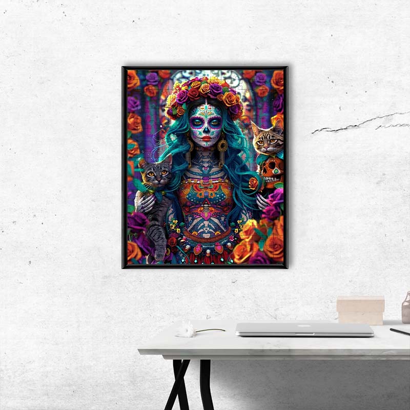 Catrina with Cats - Wooden Jigsaw Puzzle