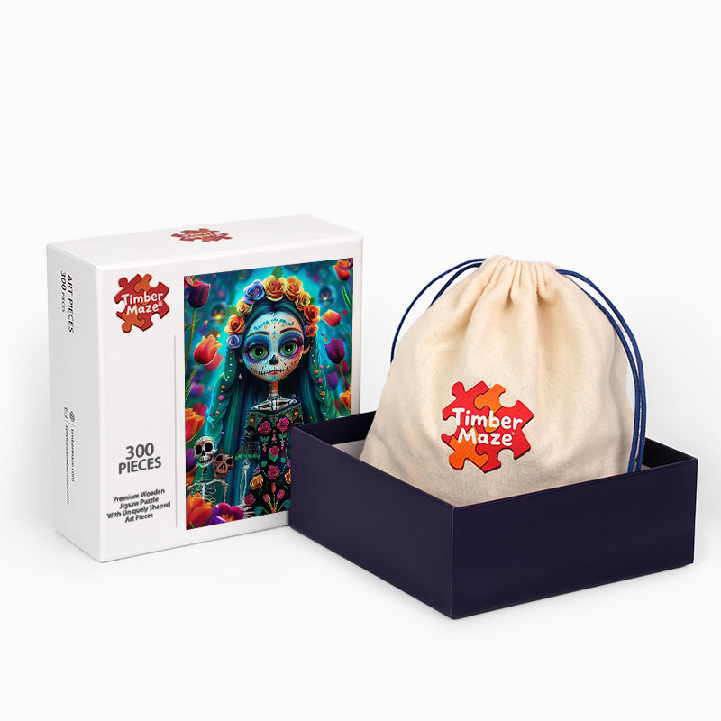 Day of the Dead Girl - Wooden Jigsaw Puzzle