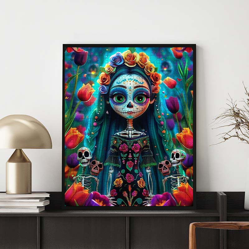 Day of the Dead Girl - Wooden Jigsaw Puzzle