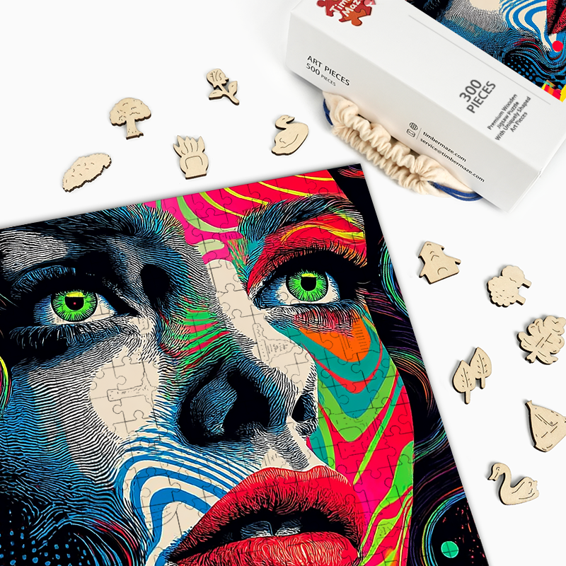Visionary Portrait - Wooden Jigsaw Puzzle