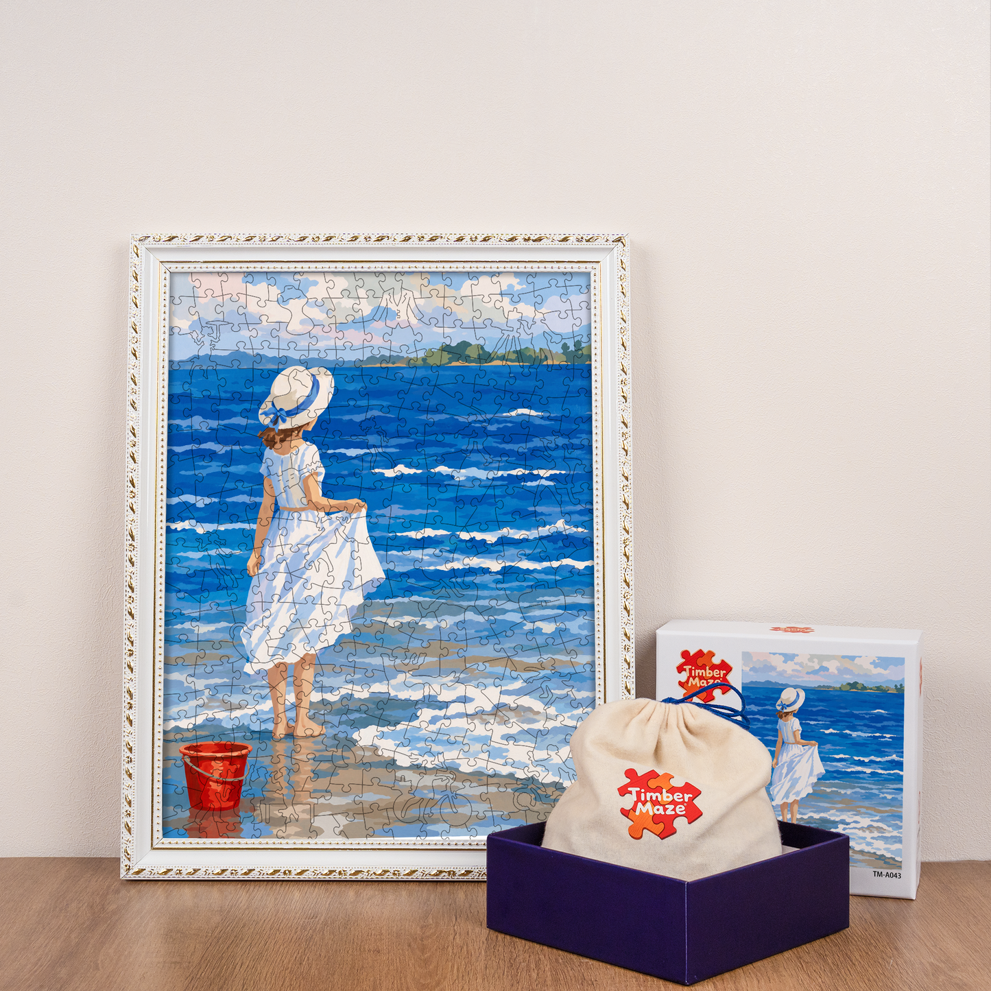 Girl on Beach - Wooden Jigsaw Puzzle