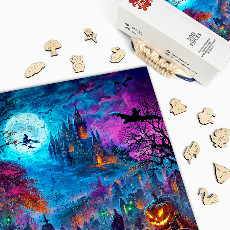Spooky Night Parade - Wooden Jigsaw Puzzle