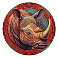 Rhino Mandala - Wooden Jigsaw Puzzle
