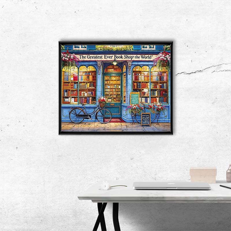 Charming Bookshop - Wooden Jigsaw Puzzle