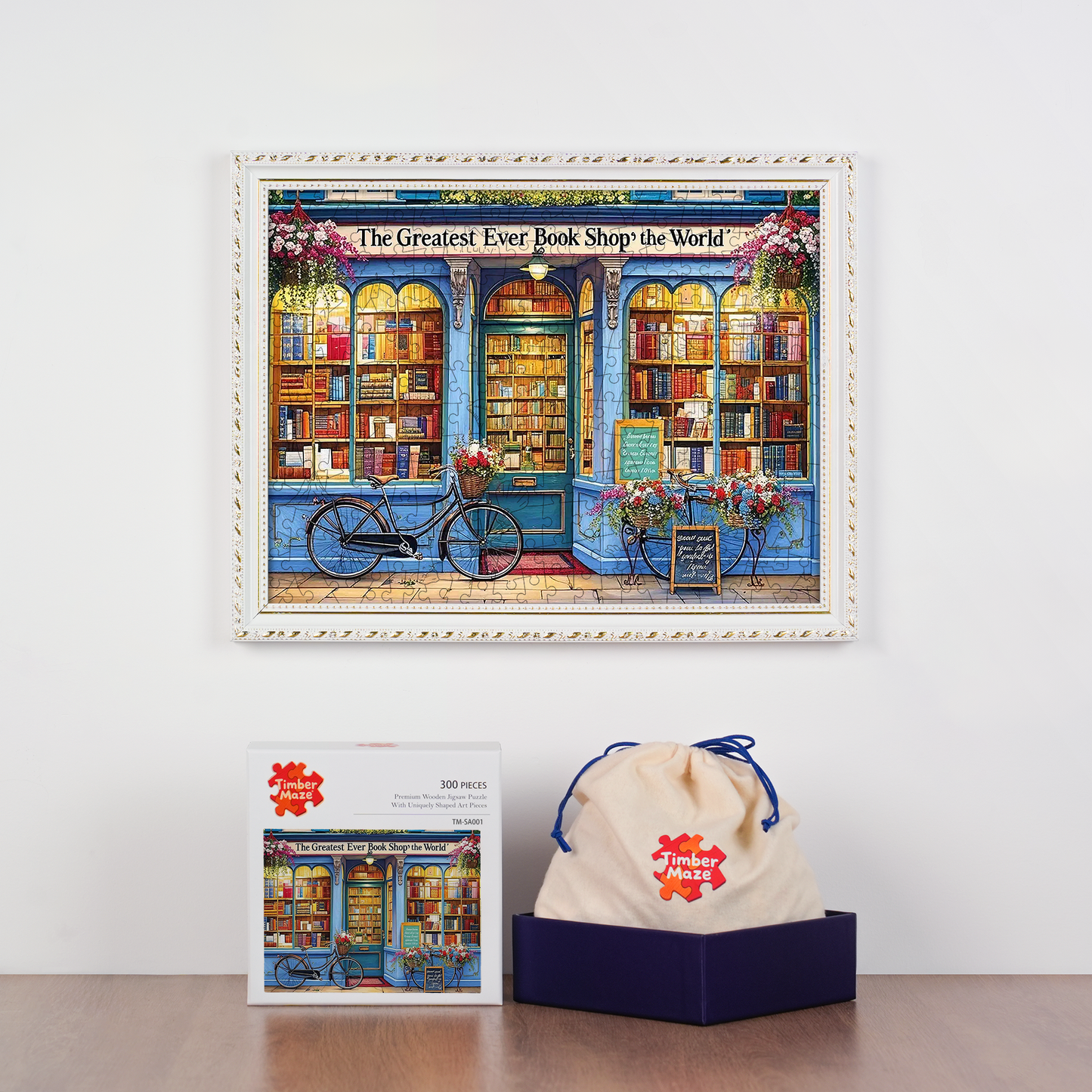 Charming Bookshop - Wooden Jigsaw Puzzle