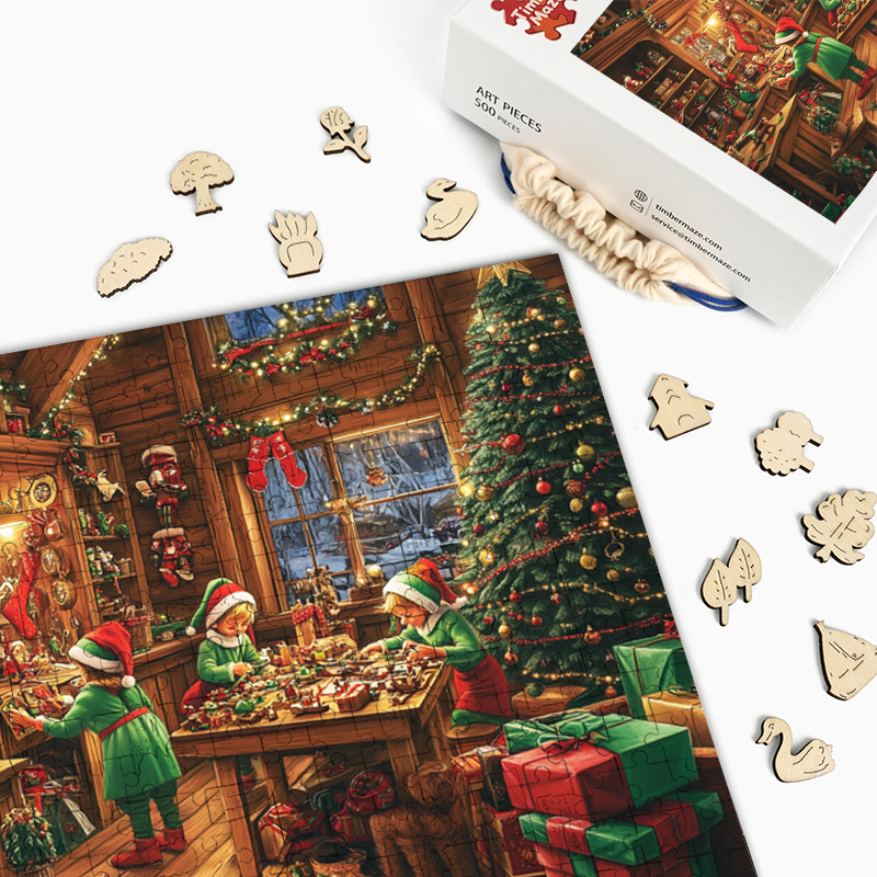 Christmas Elf - Wooden Jigsaw Puzzle