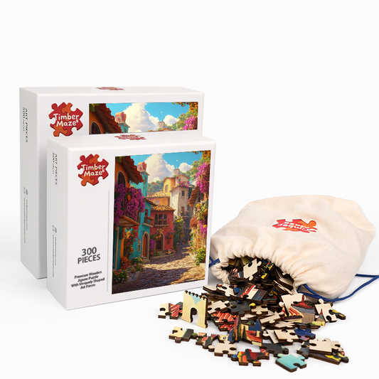 Fresh Flower Town - Wooden Jigsaw Puzzle