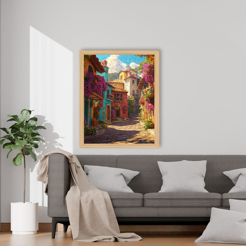 Fresh Flower Town - Wooden Jigsaw Puzzle