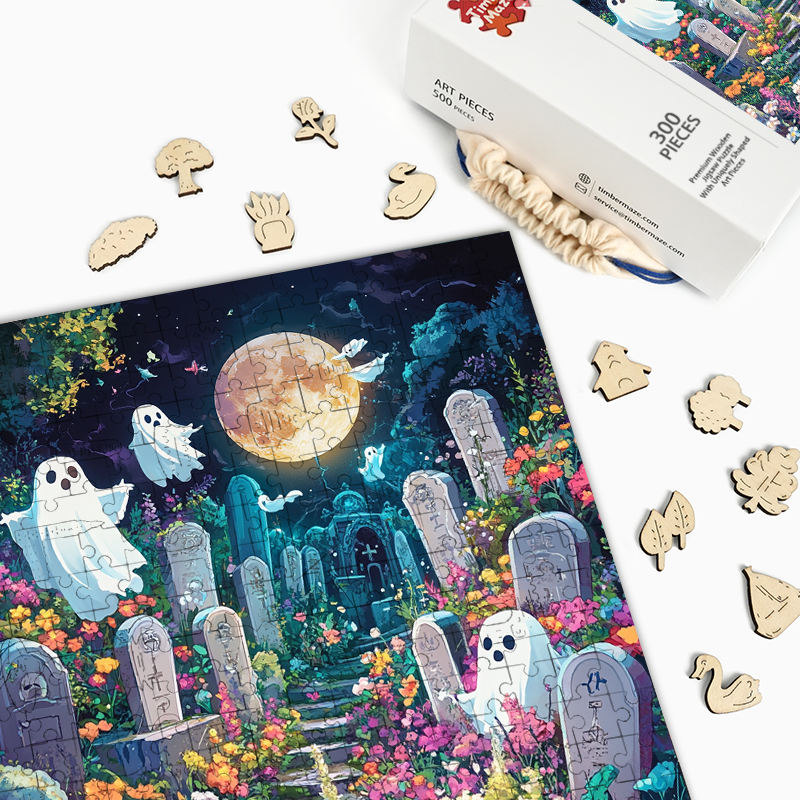 Ghost Garden - Wooden Jigsaw Puzzle