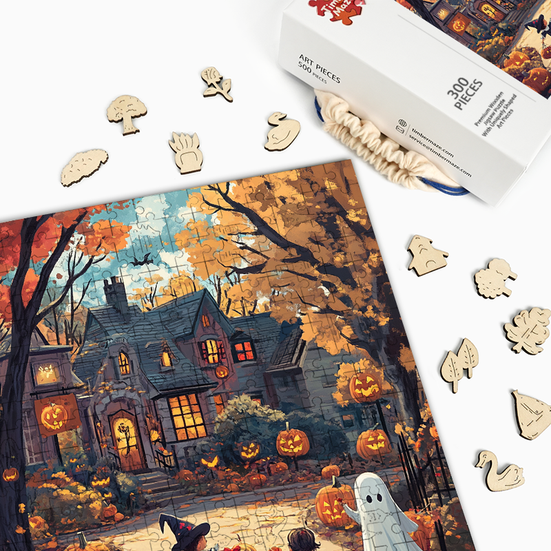 Halloween Delight - Wooden Jigsaw Puzzle