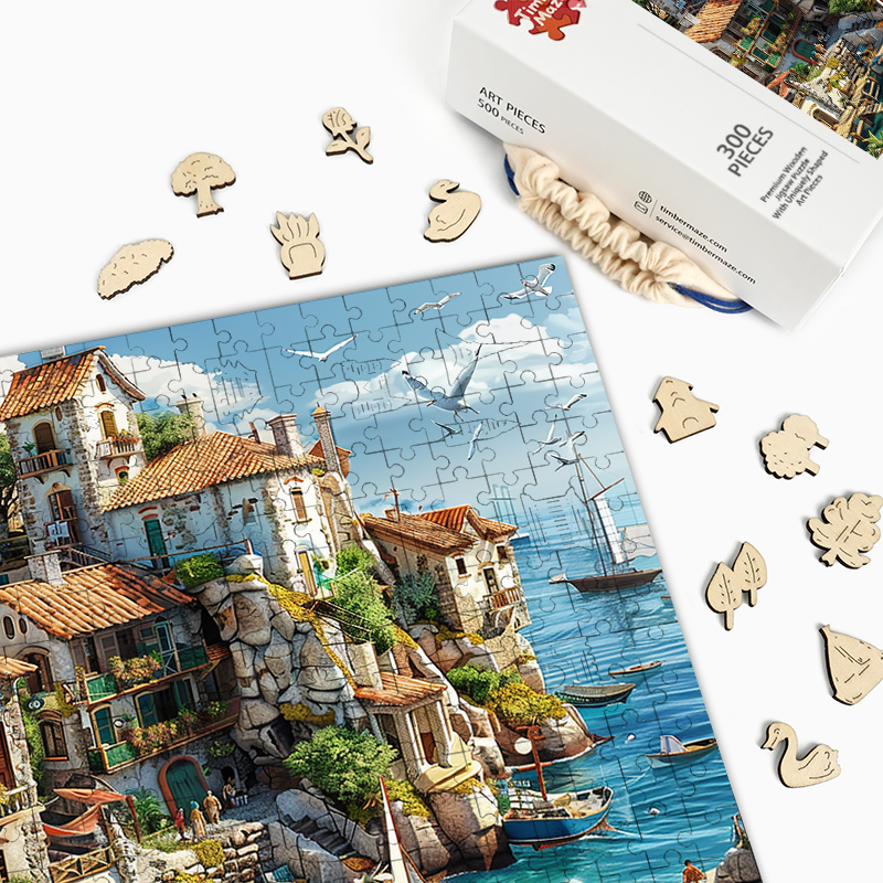 A Coastal Gem - Wooden Jigsaw Puzzle