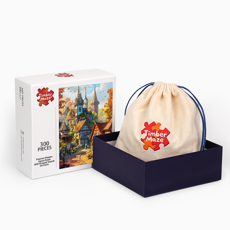 A Storybook Village - Wooden Jigsaw Puzzle