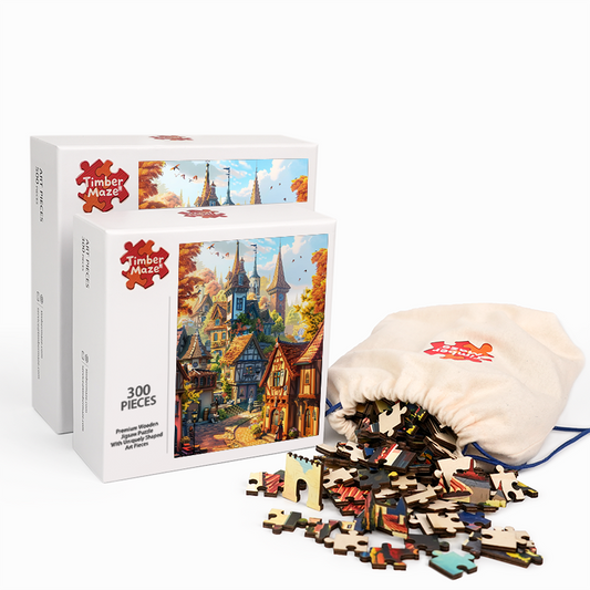 A Storybook Village - Wooden Jigsaw Puzzle