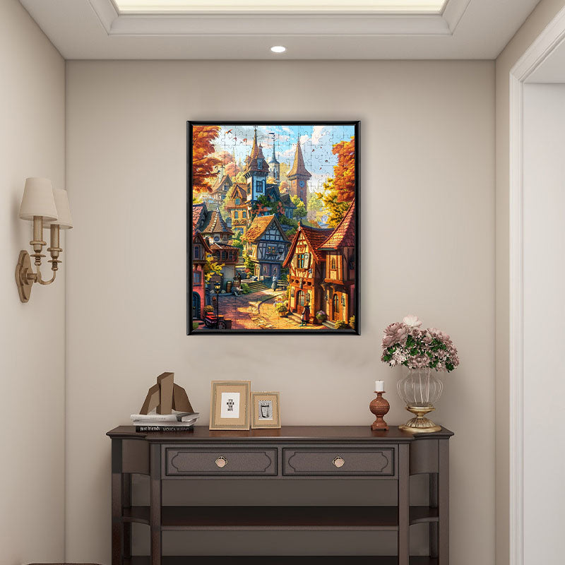 A Storybook Village - Wooden Jigsaw Puzzle
