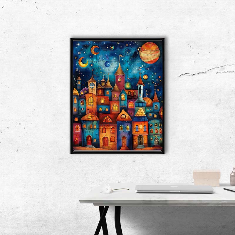 Fairy Tale Nightscape - Wooden Jigsaw Puzzle