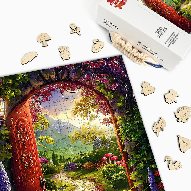 Garden Gateway - Wooden Jigsaw Puzzle