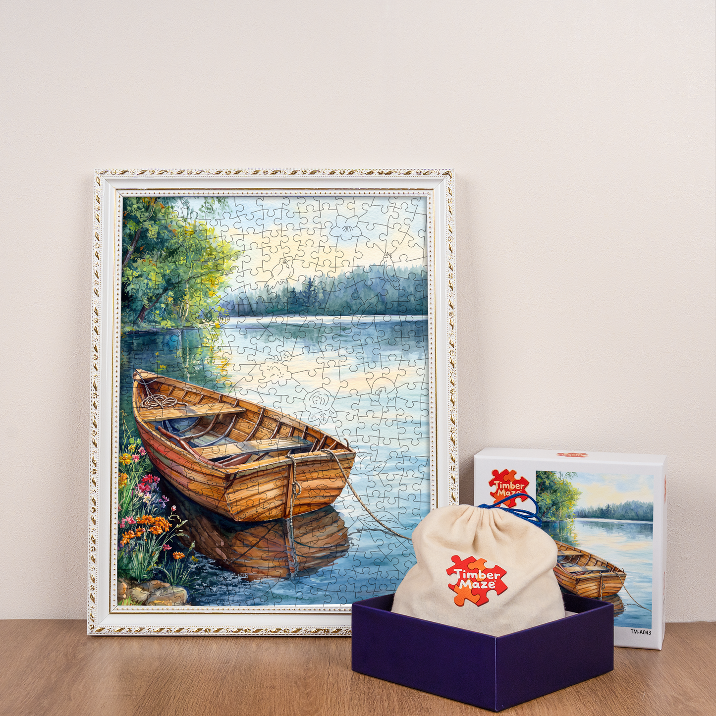 Boats in the Lake - Wooden Jigsaw Puzzle