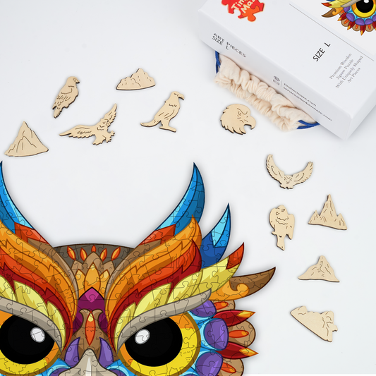 Feathered Owl - Wooden Jigsaw Puzzle