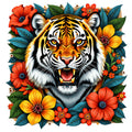 Tiger in Bloom - Wooden Jigsaw Puzzle