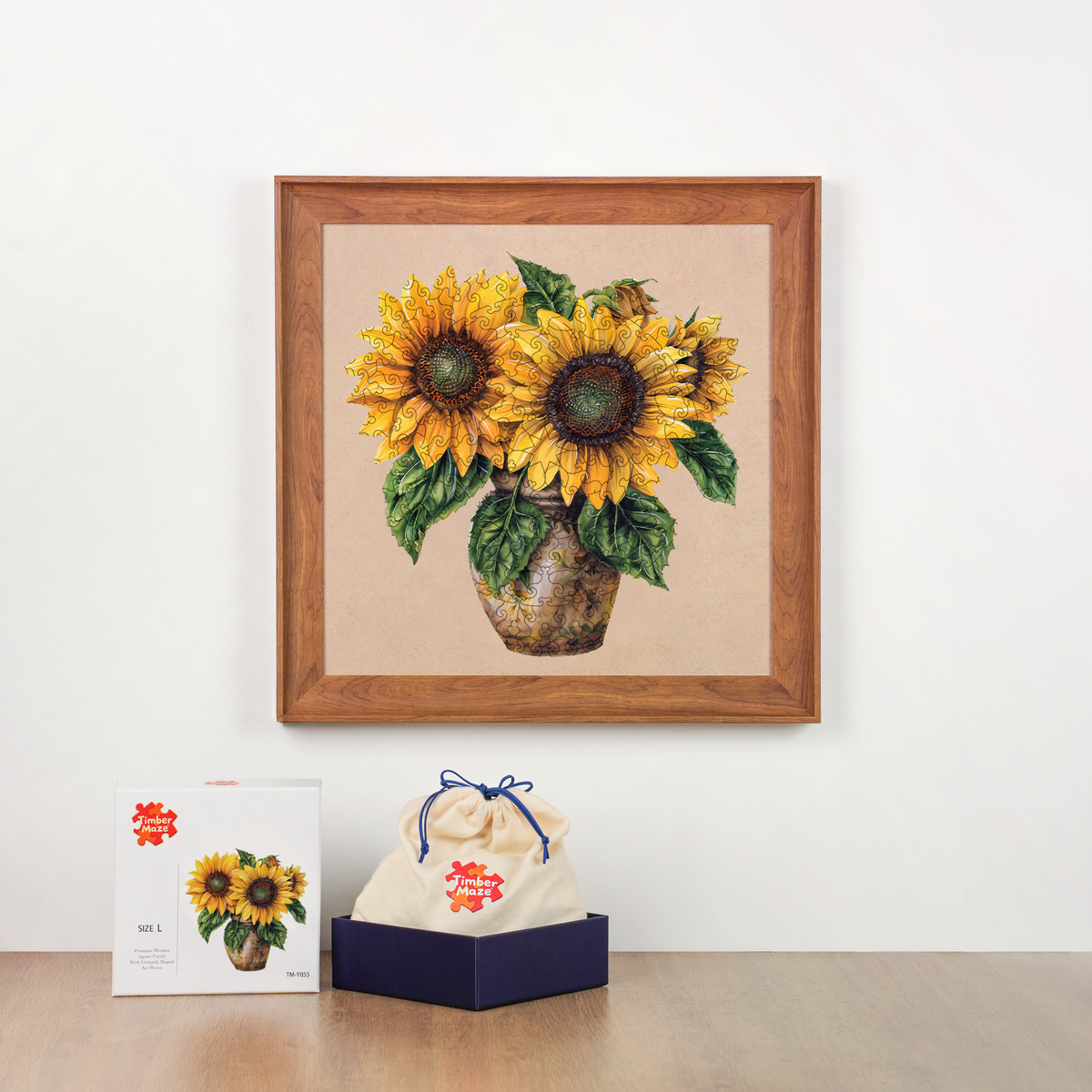 Sunflower Vase - Wooden Jigsaw Puzzle