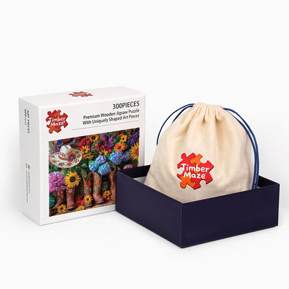 Boho Boots - Wooden Jigsaw Puzzle