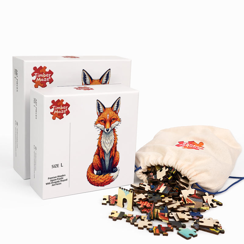 The Gilded Fox - Wooden Jigsaw Puzzle