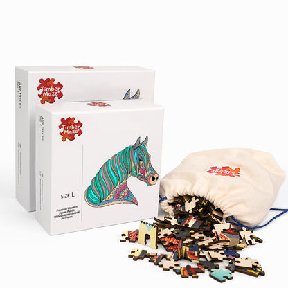Boho Horse - Wooden Jigsaw Puzzle