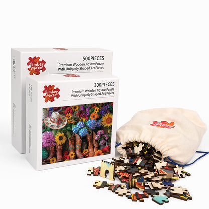 Boho Boots - Wooden Jigsaw Puzzle