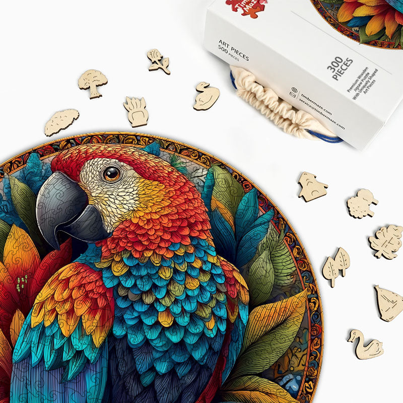 Birds of Bloom - Wooden Jigsaw Puzzle