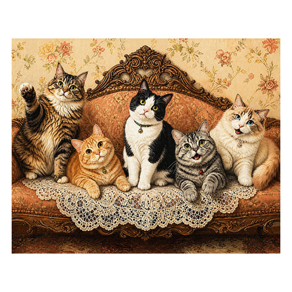 Cat on the Sofa 2 - Wooden Jigsaw Puzzle