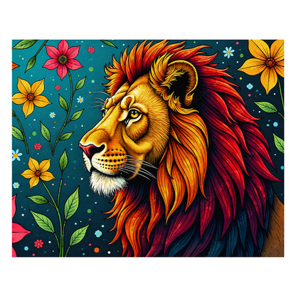 Starry Garden Lion - Wooden Jigsaw Puzzle