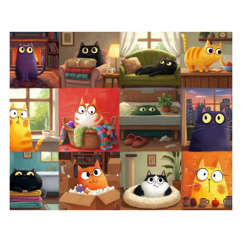 Cat Moments - Wooden Jigsaw Puzzle