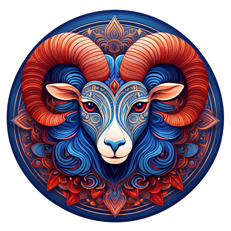Mandala Aries - Wooden Jigsaw Puzzle