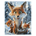 Winter Fox Family Fun - Wooden Jigsaw Puzzle