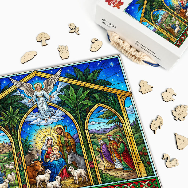 Nativity Light - Wooden Jigsaw Puzzle