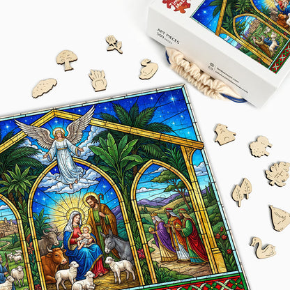 Nativity Light - Wooden Jigsaw Puzzle