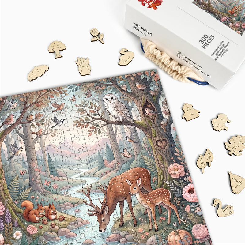 Woodland Harmony - Wooden Jigsaw Puzzle