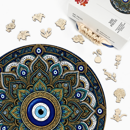 Sacred Eye of Protection - Wooden Jigsaw Puzzle