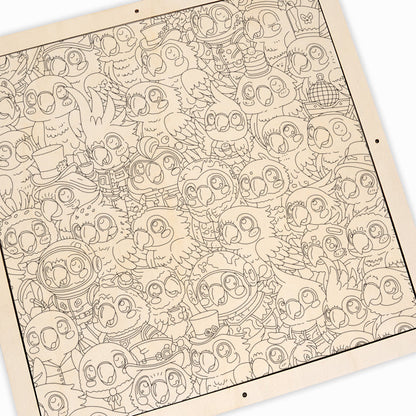 Budgerigar - Wooden Coloring Puzzle