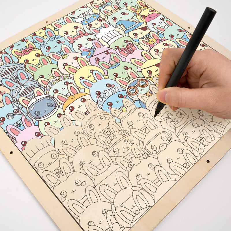 Bunny - Wooden Coloring Puzzle